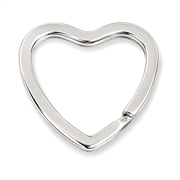 Nøglering "Hjerte". Platineret. 31 mm